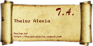 Theisz Alexia névjegykártya